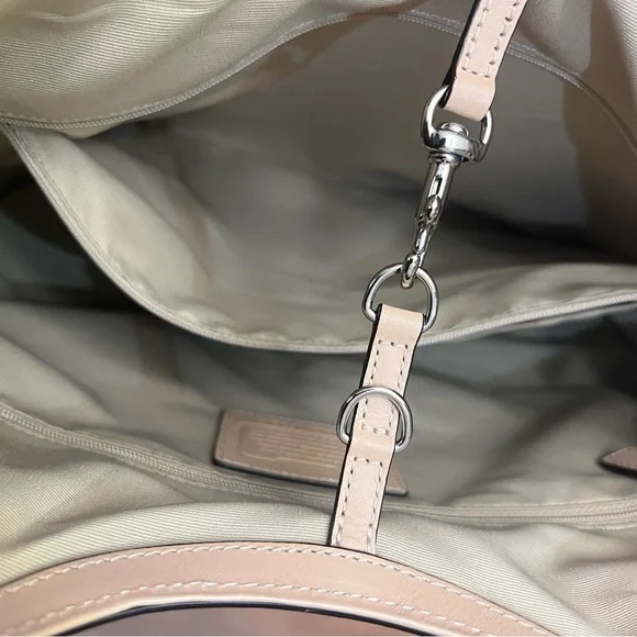 Coach Purse Signature Stripe Devin Shoulder Bag blue vintage D1481-F26131 - Picture 10 of 15